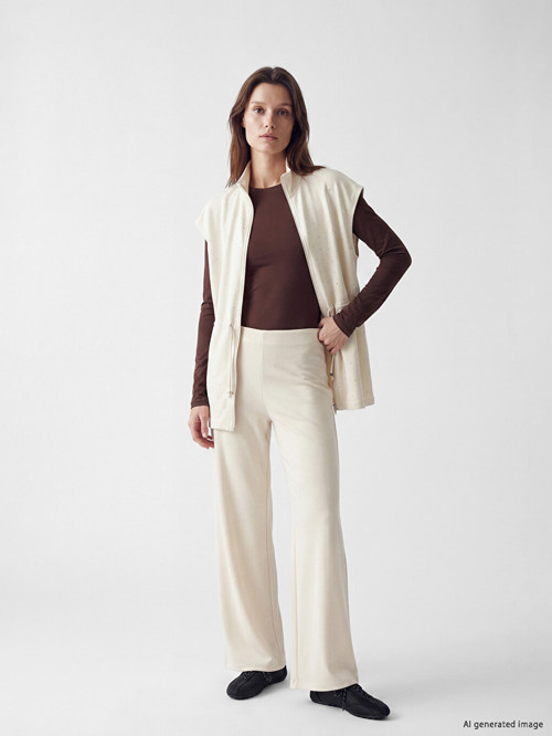 LCW Modest Bej Soft Touch Kadın Eşofman Altı