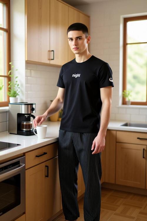 Erkek Baskılı Regular Fit Pijama Takımı Fonksiyonel Dayanıklı Kaliteli Konforlu Estetik Şık