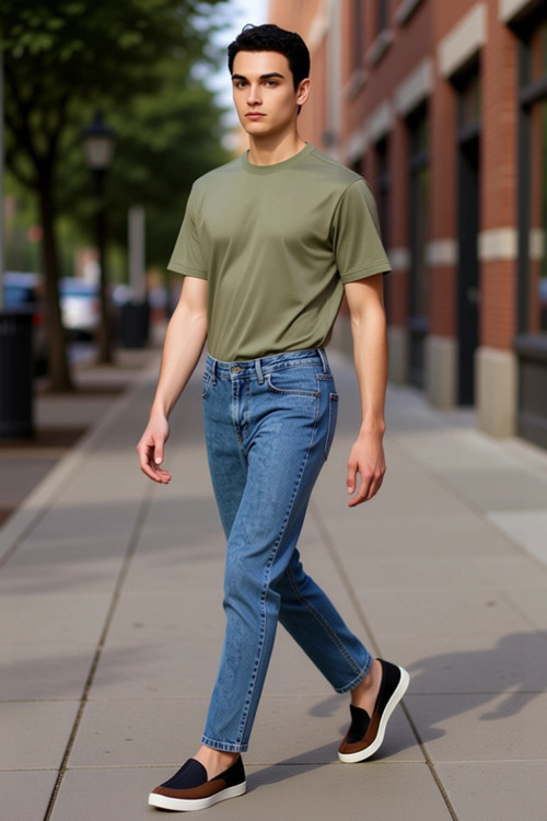 Erkek Moda Pamuk Regular Fit Denim Pantolon Rahat Kalıp Günlük Kombinler Mevsimlik Kullanım
