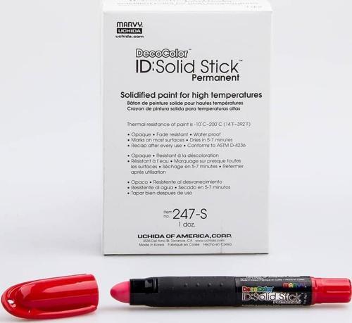 247 Solid Stick Industrial Marker Kırmızı