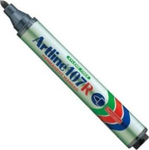 107R Doldurulabilir Yuvarlak Uç Permanent Marker SİYAH