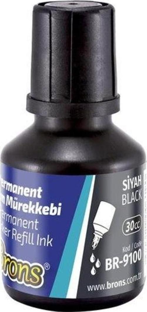 Permanent Marker Mürekkebi 30 cc. Siyah