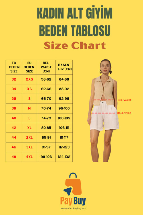 Kadın Moda Keten Görünümlü Çizgili Şort Yüksek Bel Straight Siluet Rahat Yaz Stilin Buluştuğu Yer