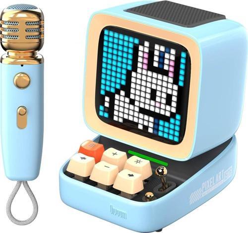 Ditoo-Mic Karaoke Mikrofonlu Uyarlanabilir Piksel Ekranlı Bluetooth Hoparlör