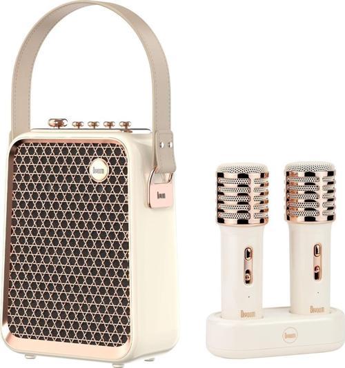 SongBird-HQ Çift Karaoke Mikrofonlu Bluetooth Hoparlör-Dekor