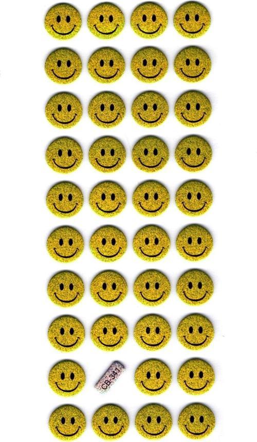 Sticker Kabartmalı Stiker Defter, Planlayıcı Etiket - (cb341) 16x7 cm- Emoji , Gülenyüz