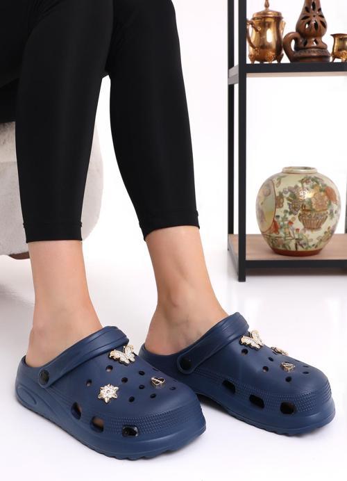 Rooster 225-T Yüksek Tabanlı Kadın Sandalet Taşlı Terlik Plaj Yazlık Sabo Terliği