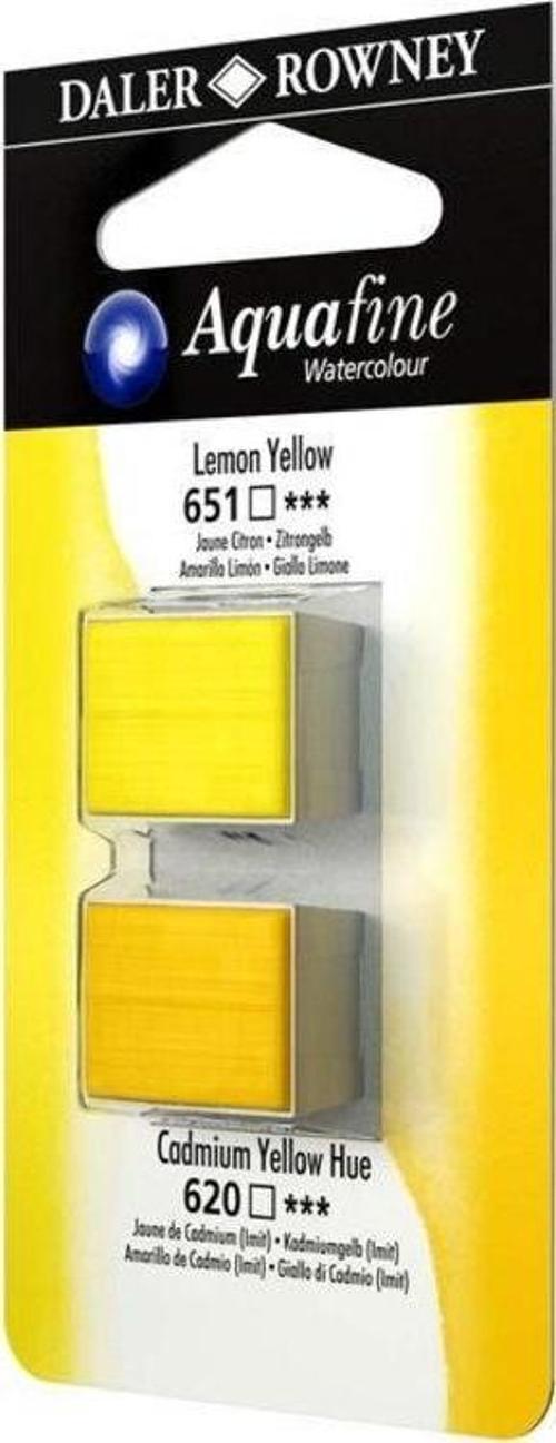 Aquafine 1/2 Tablet Suluboya 2'li Set LEMON YELLOW/CAD YELLOW HUE