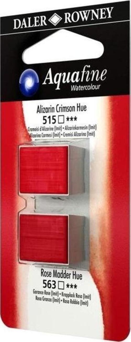 Aquafine 1/2 Tablet Suluboya 2'li Set ALIZARIN CRIMSON/ROSE MADDER HUE