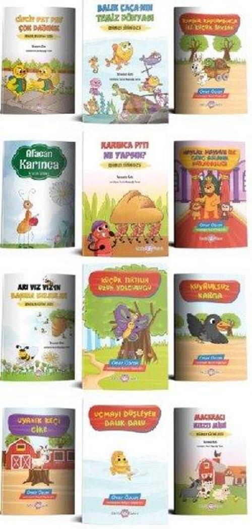 Sevimli Hayvanlar Hikaye Seti - 12 Kitap Takım