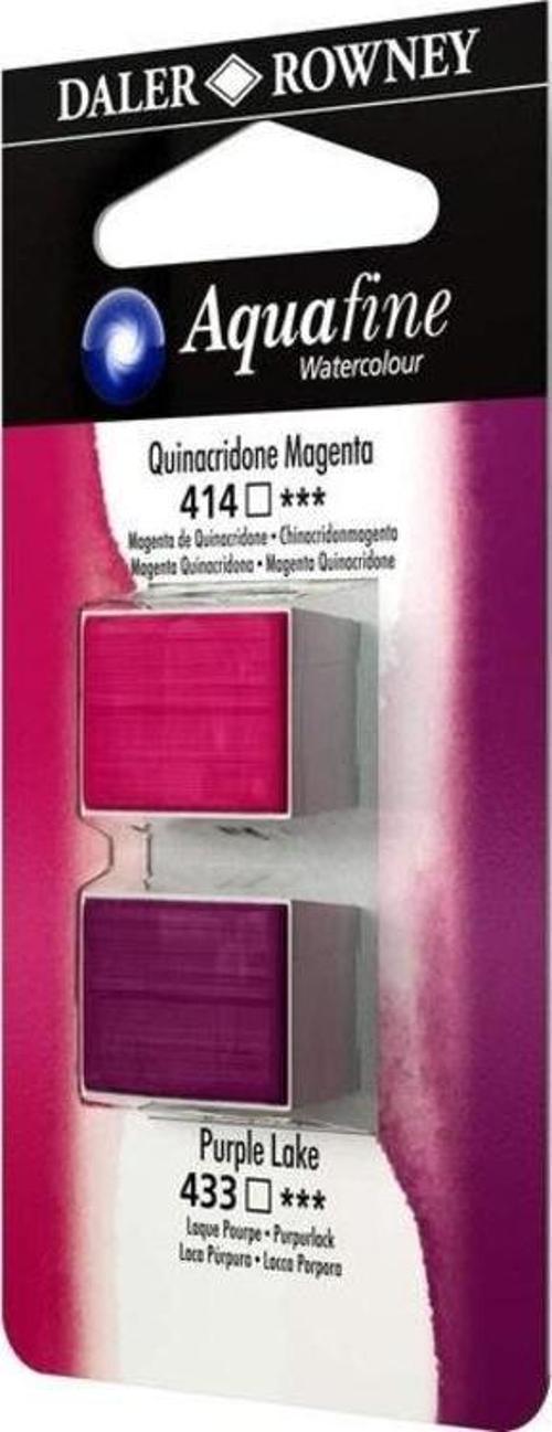 Aquafine 1/2 Tablet Suluboya 2'li Set QUINACRIDONE MAGENTA/PURPLE