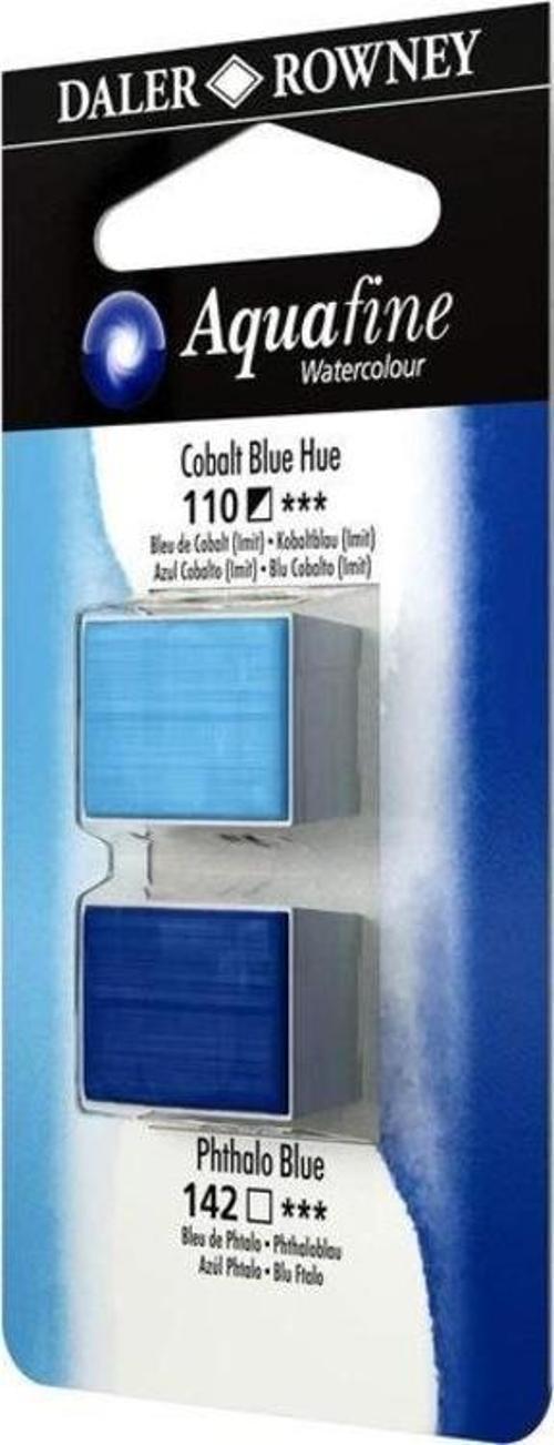Aquafine 1/2 Tablet Suluboya 2'li Set COBALT BLUE HUE/PHTHALO BLUE