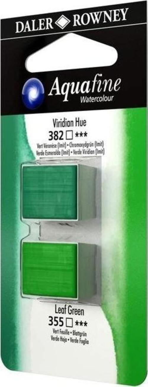 Aquafine 1/2 Tablet Suluboya 2'li Set VIRIDIAN HUE/LEAF GREEN