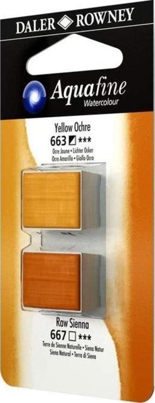 Aquafine 1/2 Tablet Suluboya 2'li Set YELLOW OCHRE/RAW SIENNA