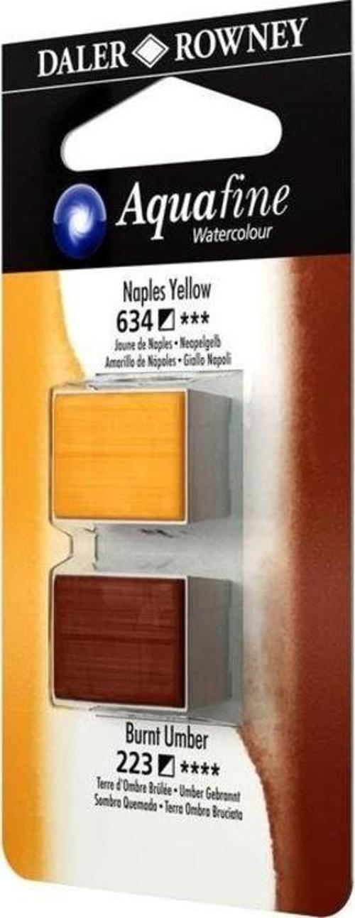 Aquafine 1/2 Tablet Suluboya 2'li Set NAPLES YELLOW/BURNT UMBER
