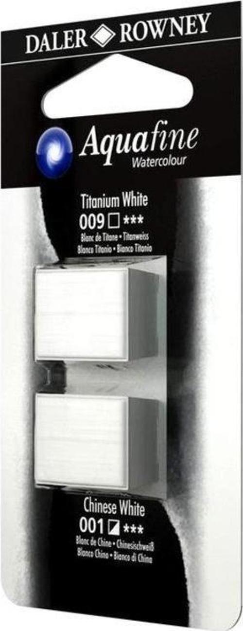 Aquafine 1/2 Tablet Suluboya 2'li Set TITANIUM WHITE/CHINESE WHITE