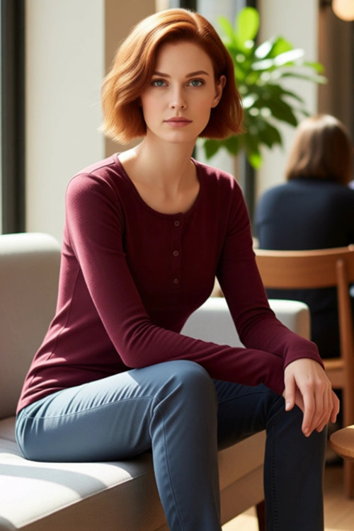 Kadın Fitted Vücuda Oturan Esnek Örme Bluz Havuz Yaka Standart Kol Çıtçıt Detaylı Kışlık Casual