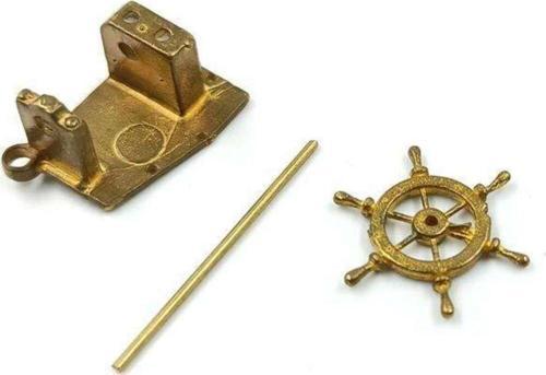Maket Pirinç Maket Gemi Dümen Çarkı Seti 19 Mm N17G