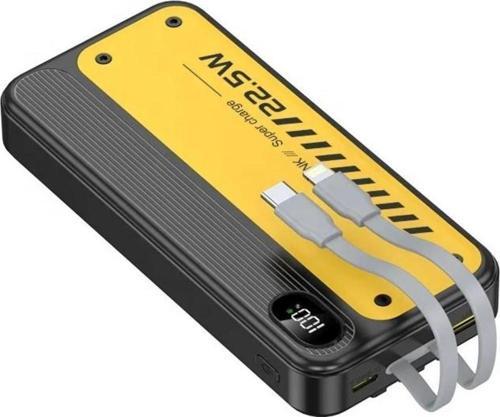 Yk 22.5W Type-C Ve Lightning Kablolu Led Göstergeli Usba&Type-C Çıkışlı Süper Şarj 10000Mah Powerbank