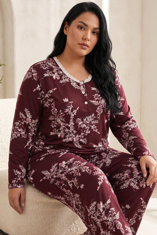 Pamuklu Likralı Büyük Beden Battal Boy Örme Pijama Takım26240955