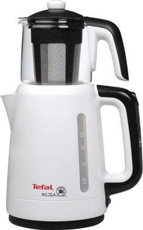 Çay Makinesi Cam Demlikli Çaycı Beyaz