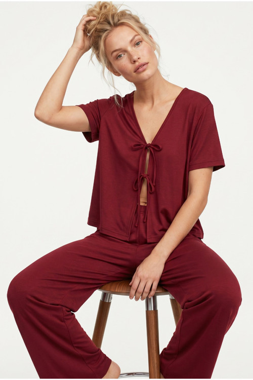 Bağlamalı Örme Pijama Takım7889