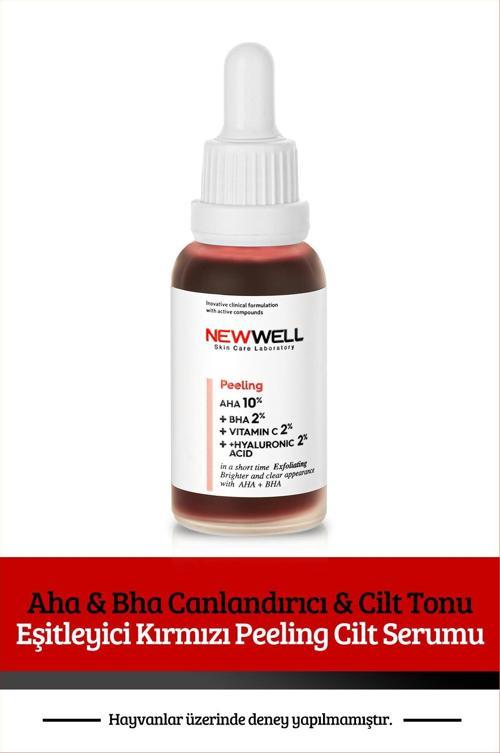 Aha & Bha Canlandırıcı & Cilt Tonu Eşitleyici Kırmızı Peeling Cilt Serumu 30 Ml