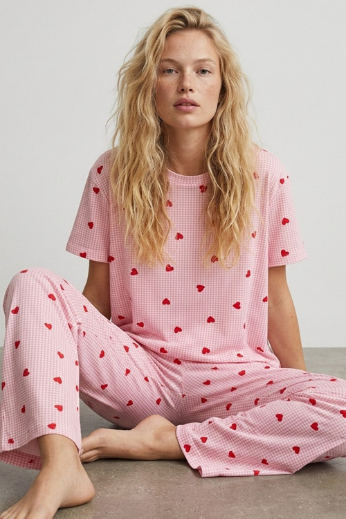 İnce Soft Örme Mevsimlik Pijama Takımı 8003