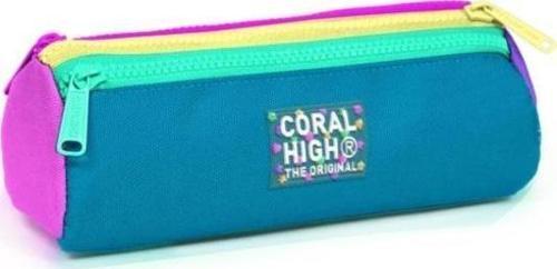 Kids Pembe Pastel Renkli Üç Bölmeli Kalem Çantası 22059