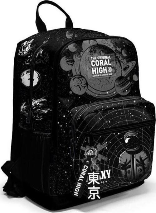 Siyah Galaxy Desenli Okul Sırt Çantası 23644