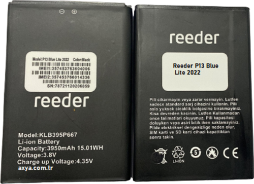 Reeder P13 Blue Lite 2022 Pil Batarya