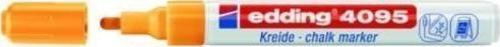 4095 Kara Tahta ve Cam için Likit Tebeşir Kalemi 3 mm Yuvarlak Uç FOSFORLU TURUNCU