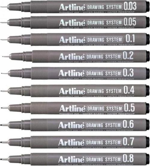Drawing System Teknik Çizim Kalemi 10'lu Set