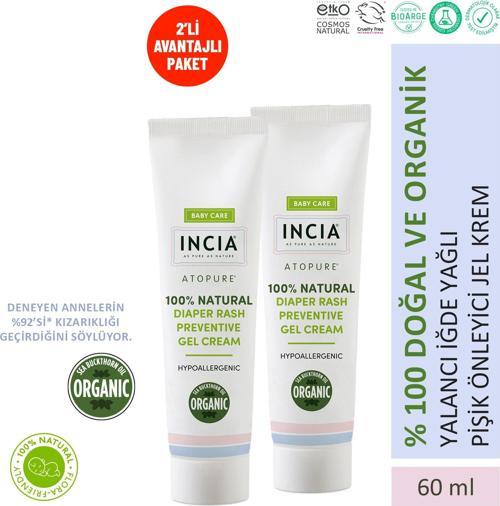 %100 Doğal Pişik Önleyici Jel Krem Organik Yalancı İğde Bakım Kremi Bitkisel 60 ml X2 Adet