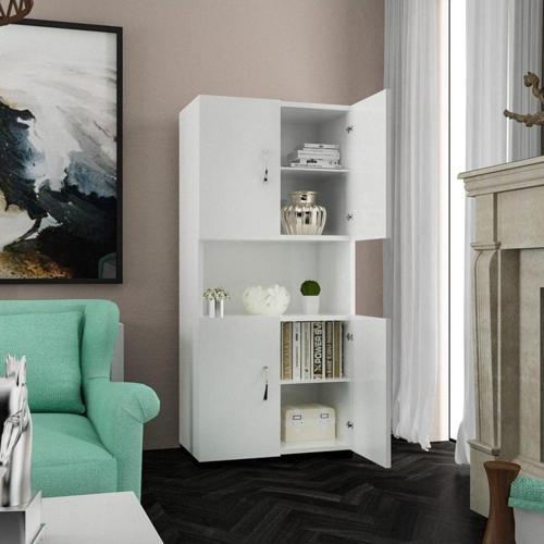 Mutfak Dolabı Minifırın Mikrodalga Dolabı 4 Kapaklı Çok Amaçlı Banyo Dolabı Ofis Dolabı