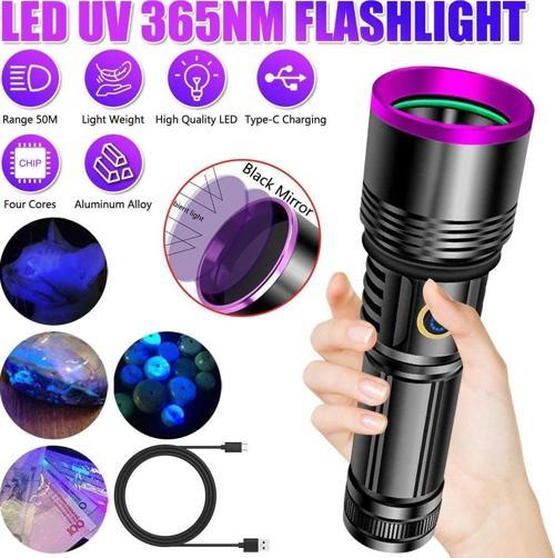 F.B.I F-365 UV 20W Şarjlı 26650 Pilli Profesyonel El Feneri