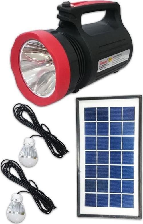 Solar Güneş Enerjili Fener Işıldak Led Ampül Watton Wt-315