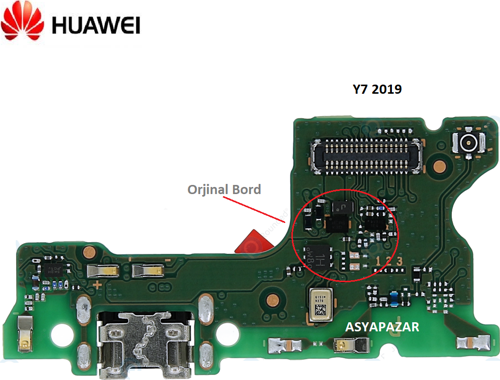 Huawei Y7 2019 Şarj Soket Mikrofon Bordu DUB-LX1