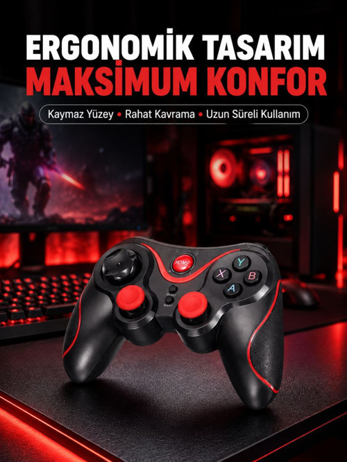 Rahat Kavrama ve Düşük Gecikme Teknolojili Gamepad
