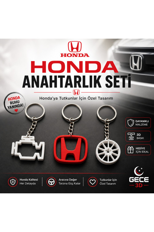 Arabacılara Özel Honda Üçlü Anahtarlık Seti