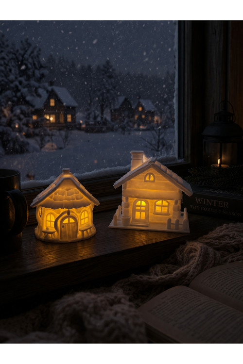 Dekoratif Tealight İkili Ev Aydınlatma Dahil