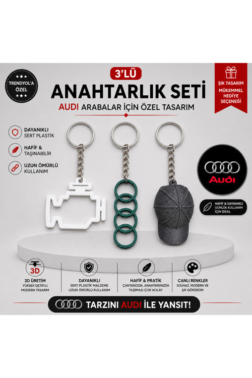Arabacılara Özel Audi 3’Lü Anahtarlık Seti