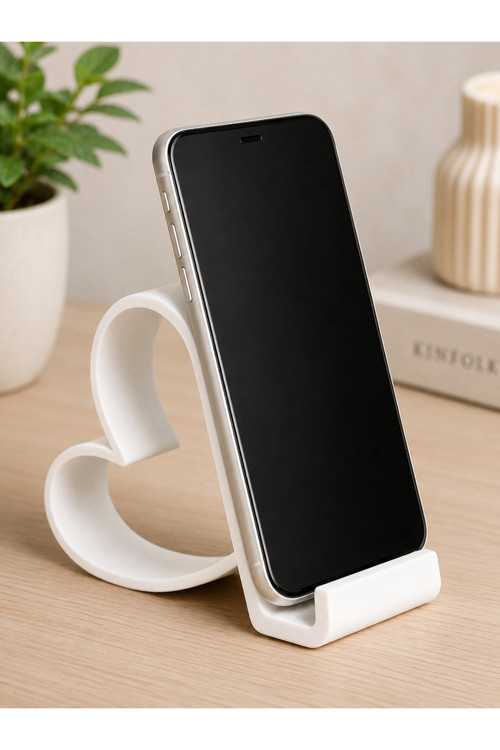Kalp Şeklinde Dekoratif Telefon Standı