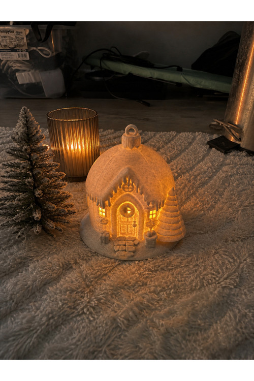 Dekoratif Tealight Kış Evi Aydınlatmalı