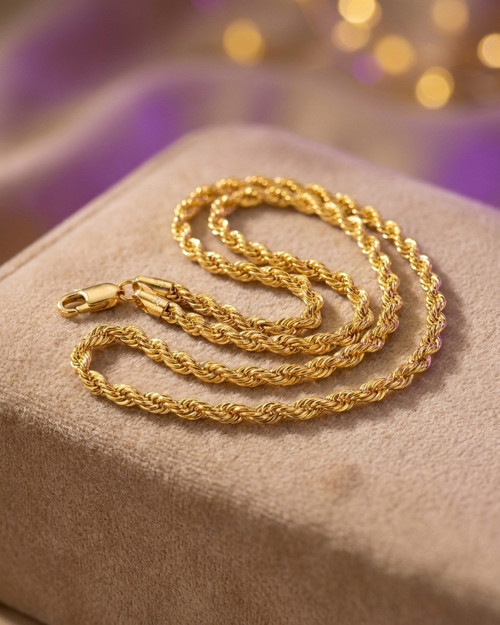 Zincirli Altın Halat Kolye 22 Ayar 9.00 Gram Kadın Hediye - Z00185