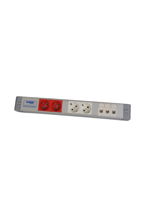 2 Ups + 2 Şebeke + 2 Data + 1 Telefon Prizli Bürotik Blok