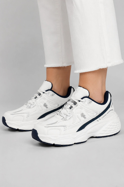 Mirage Kadın Günlük Rahat Bağcıklı Suni Deri Sneaker Spor Ayakkabı - Beyaz