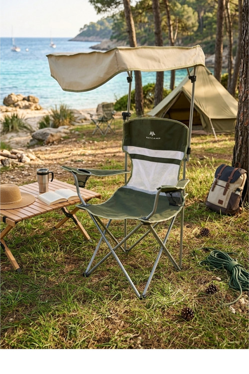 Olympos Gölgelikli Katlanır Kamp Sandalyesi