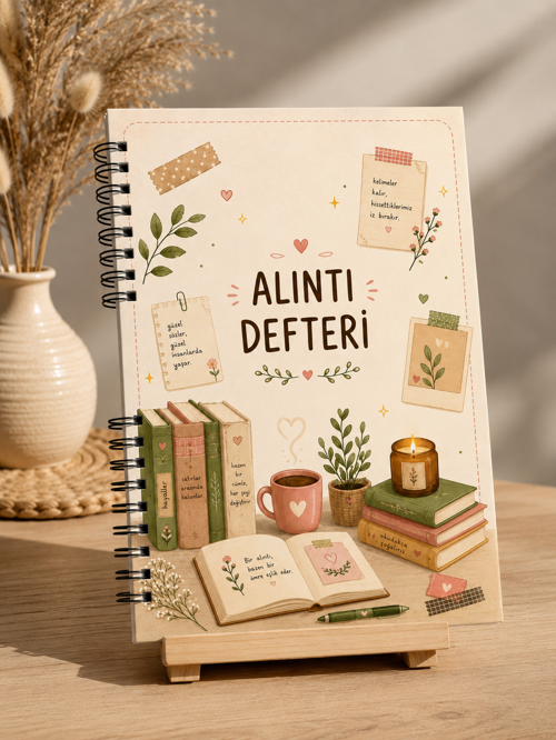 Alıntı defteri, A5 boy, spiralli defter
