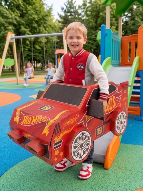 Hot Wheelss Eğitici Oyuncak Karton Giyilebilir Çocuk Kostümü Etkinlik Parti Kostümü